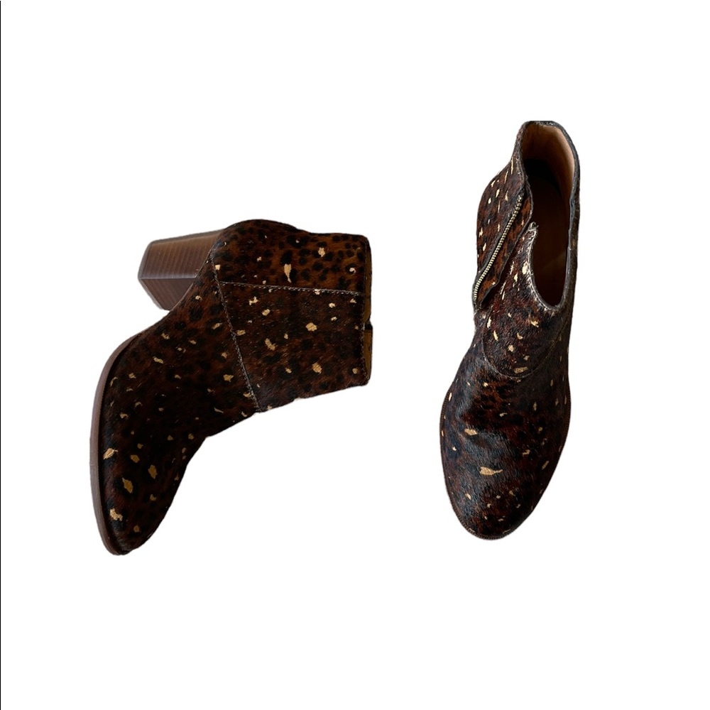 NEW MADEWELL The Rosie Ankle Boot In Rich Brown Multi Calf Hair - Picture 5 of 6